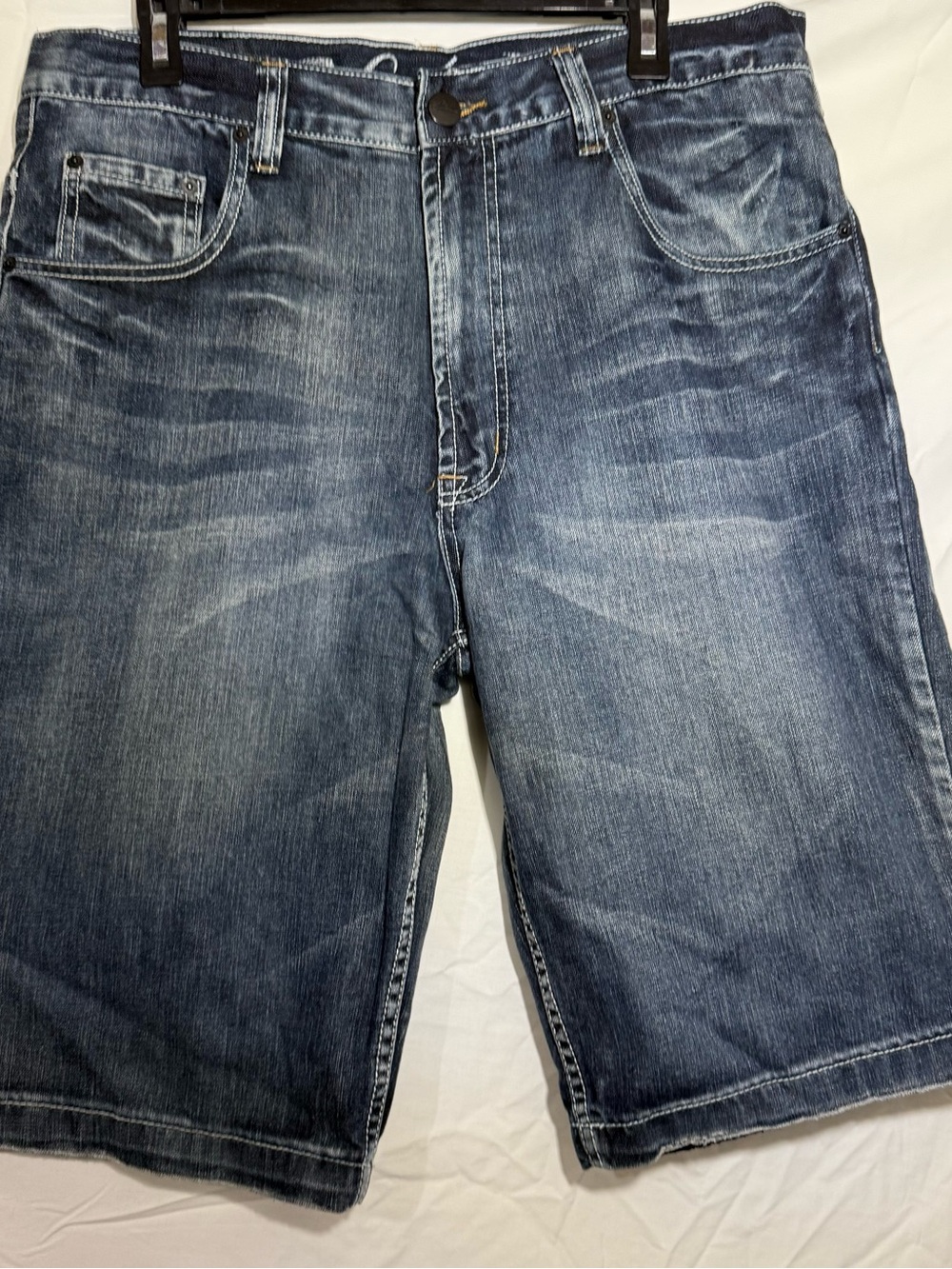 Men's Safari Denim Faded Blue Denim Jean Shorts Jorts Baggy Loose Skater Size 34